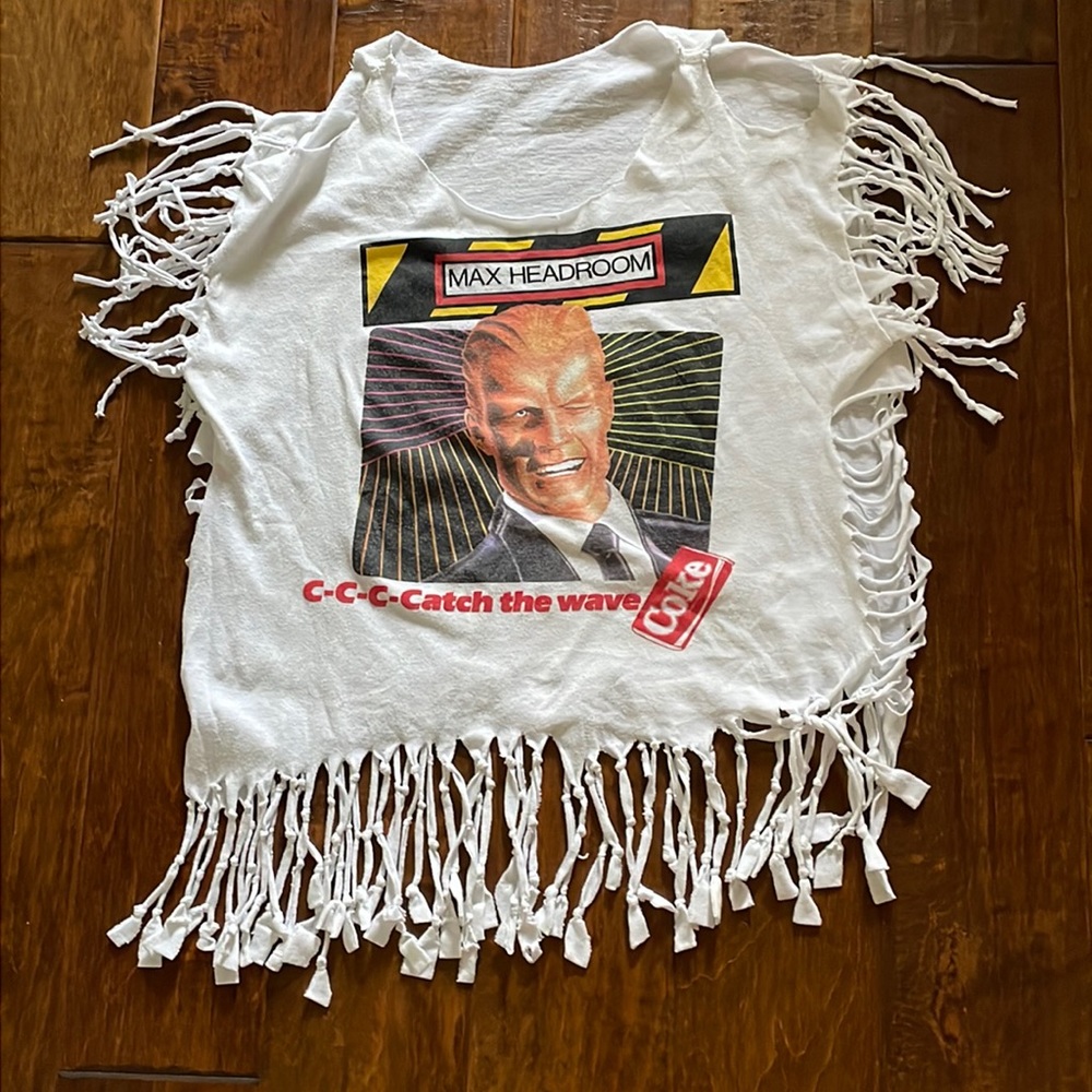 Vintage upcycled max headroom coke t-shirt